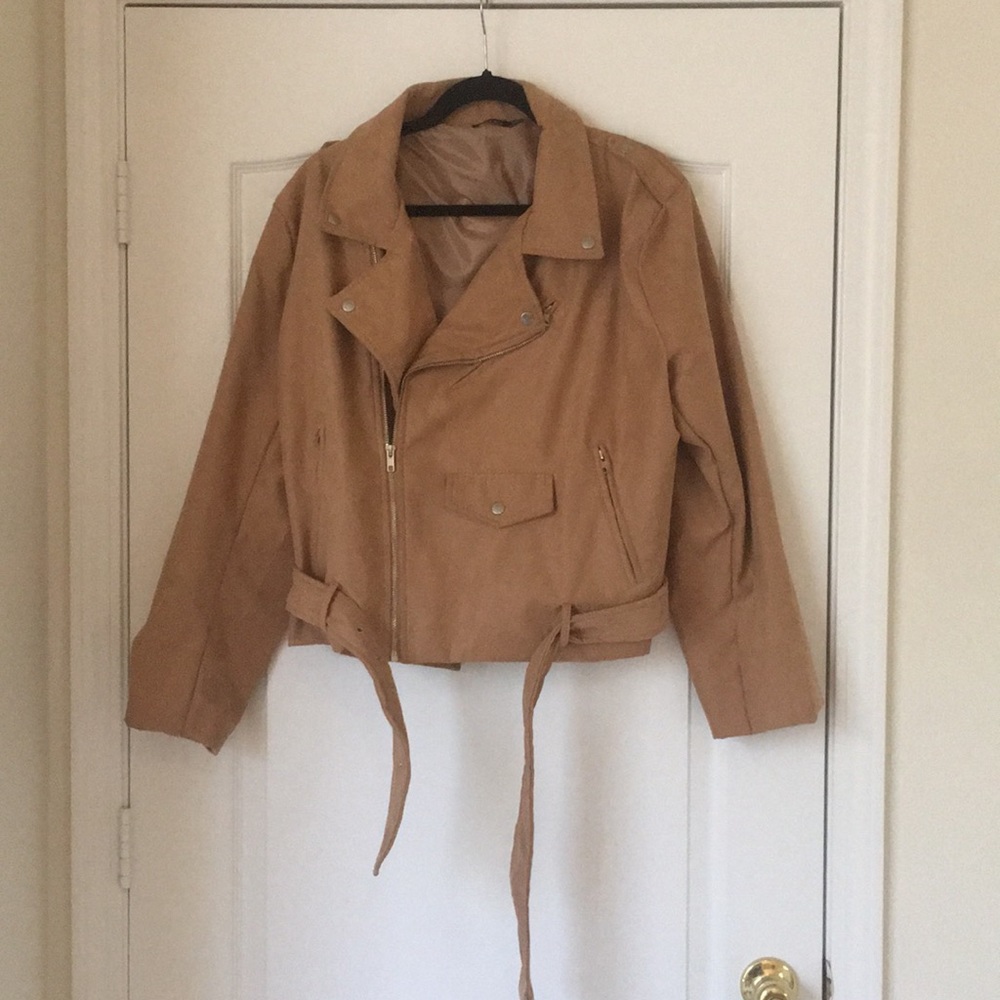 Plus Size Suede Jacket